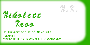 nikolett kroo business card